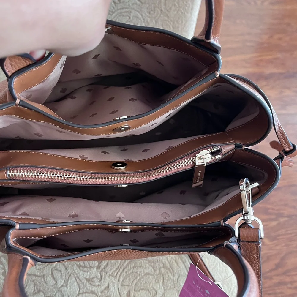 Cognac Kate Spade Satchel Purse - Picture 4 of 8